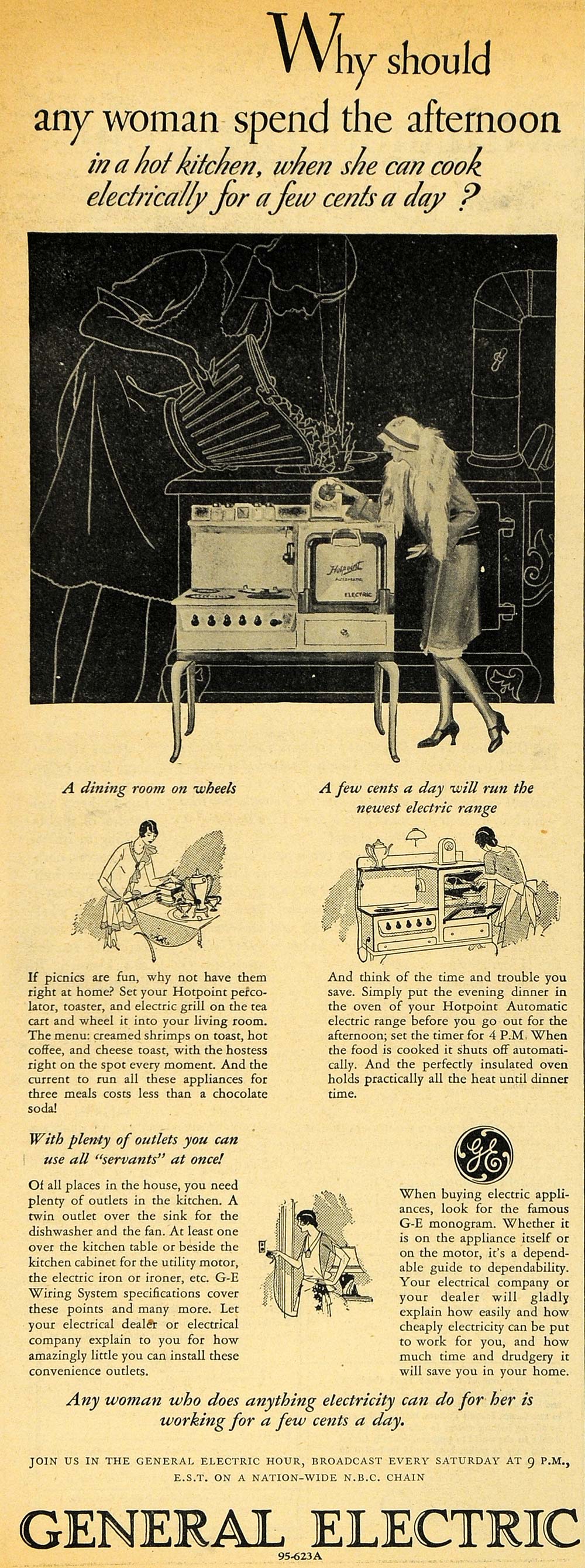 1929 Ad General Electric Household Appliances Stove - ORIGINAL ADVERTISING HOH1