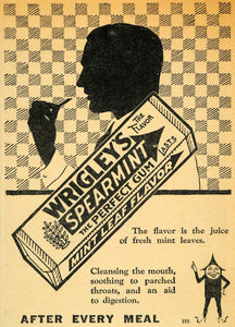 1927 Ad Wrigley's Spearmint Chewing Gum Meal Spearman - ORIGINAL HOH1