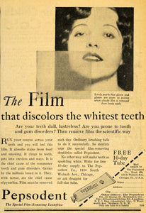 1929 Ad Pepsodent Toothpaste Dentifrice Teeth Whitening - ORIGINAL HOH1