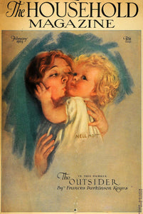 1928 Cover Household Magazine Mother Baby Nell Hoit Art - ORIGINAL HOH1