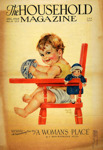 1928 Cover Household Magazine Toddler High Chair Becker - ORIGINAL HOH1