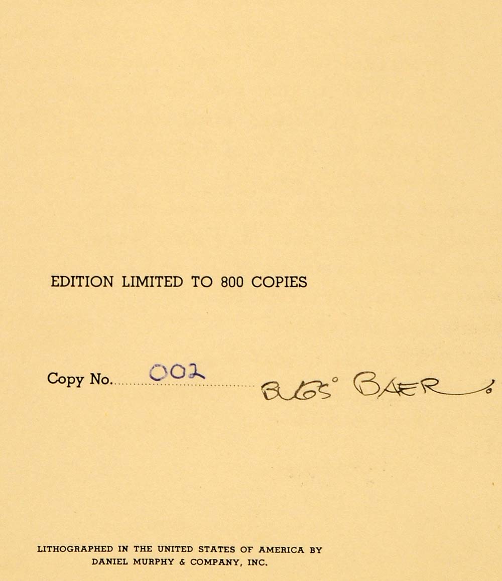 1938 Brian Donlevy Henry Major Bugs Baer Lithograph - ORIGINAL HOL1
