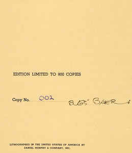 1938 Olympe Bradna Henry Major Bugs Baer Lithograph - ORIGINAL HOL1
