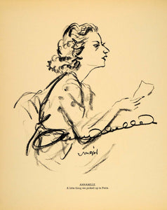 1938 Annabelle Actress Henry Major Bugs Baer Lithograph - ORIGINAL HOL1