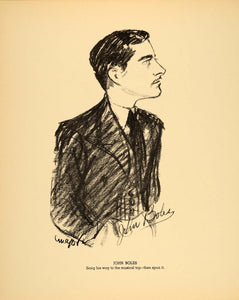 1938 John Boles Singer Actor Henry Major Lithograph - ORIGINAL HOL1