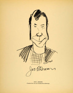 1938 Joe E. Brown Comedian Actor Henry Major Lithograph - ORIGINAL HOL1