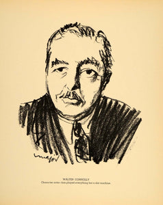 1938 Walter Connolly Henry Major Bugs Baer Lithograph - ORIGINAL HOL1