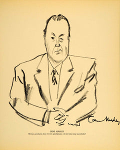 1938 Gene Markey Writer Producer Henry Major Lithograph - ORIGINAL HOL1