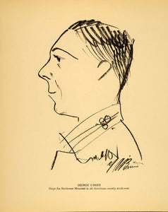 1938 George O'Brien Actor Henry Major Bugs Baer Litho. - ORIGINAL HOL1