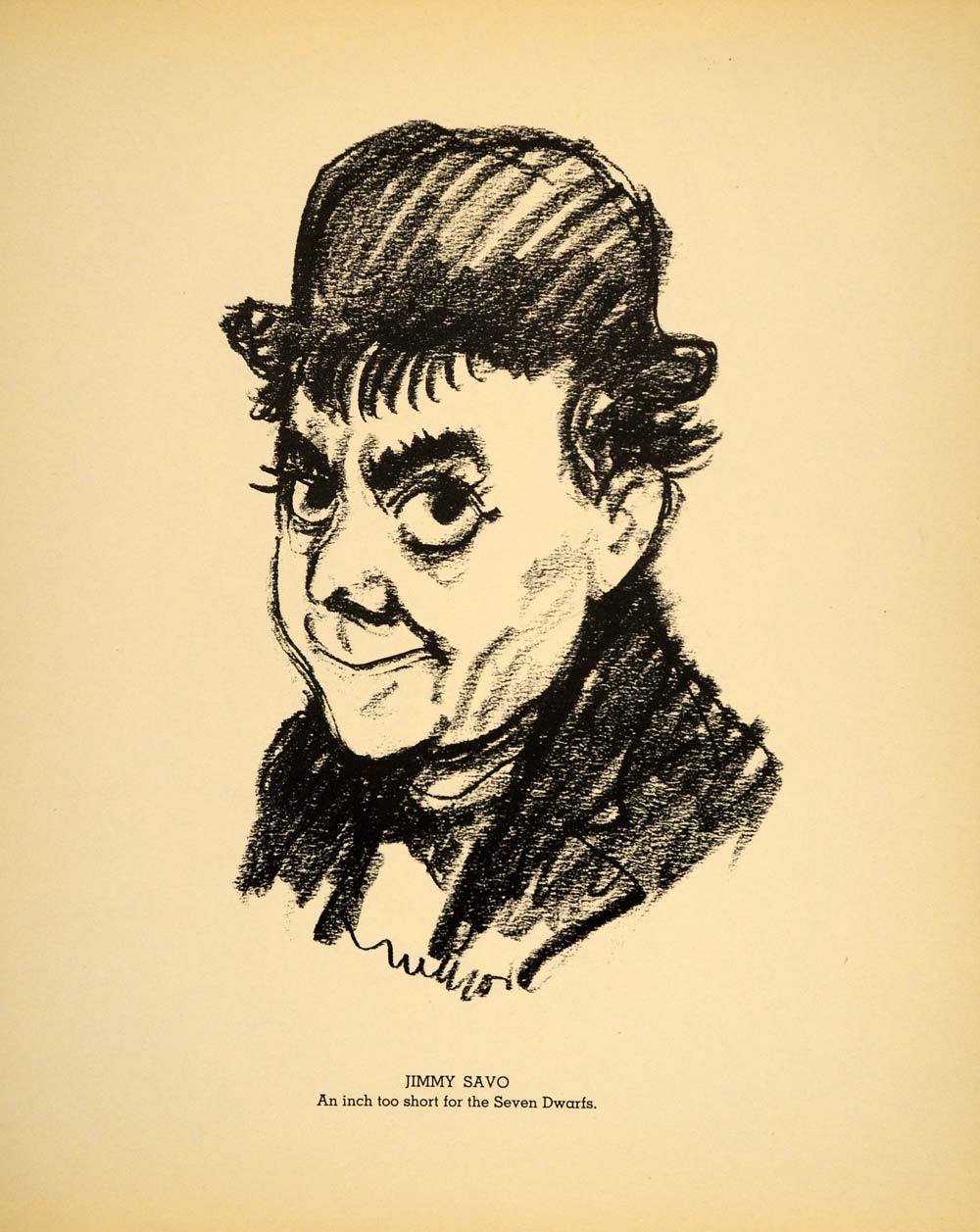 1938 Jimmy Salvo Actor Comedian Henry Major Lithograph - ORIGINAL HOL1