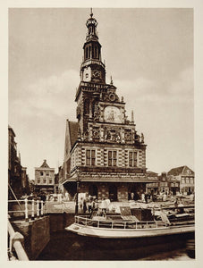 c1930 Waag Cheese Market Alkmaar Holland Netherlands - ORIGINAL PHOTOGRAVURE