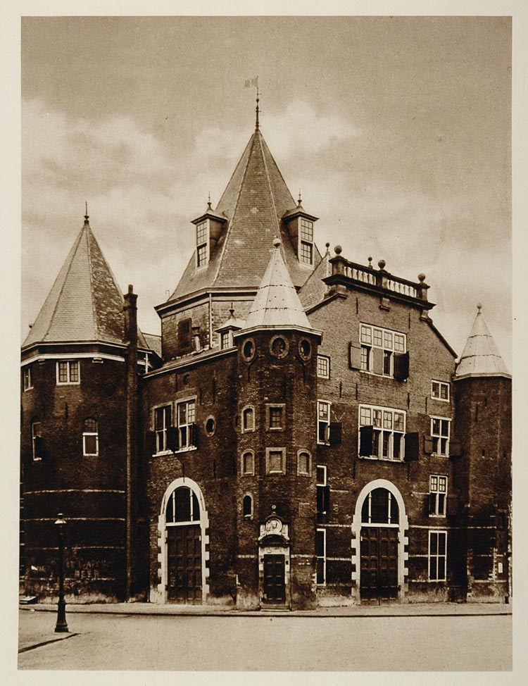c1930 Waag Weighhouse Museum Amsterdam Photogravure - ORIGINAL PHOTOGRAVURE