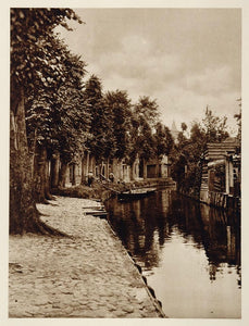 c1930 Canal Edam Holland The Netherlands Photogravure - ORIGINAL PHOTOGRAVURE