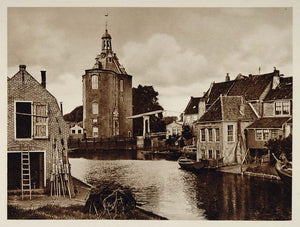 c1930 Enkhuizen Town Holland Netherlands Photogravure - ORIGINAL PHOTOGRAVURE
