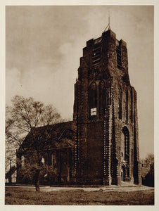 c1930 Tower Ransdorp Holland Netherlands Photogravure - ORIGINAL PHOTOGRAVURE