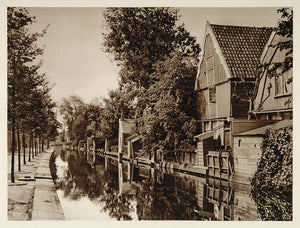 c1930 Canal De Rijp Holland Netherlands Photogravure - ORIGINAL PHOTOGRAVURE