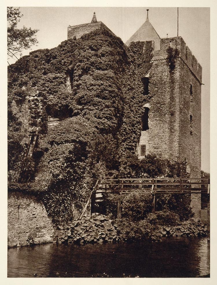 c1930 Ruins Velsen Holland Netherlands Photogravure - ORIGINAL PHOTOGRAVURE