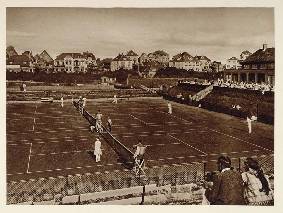 c1930 Lawn Tennis Court Noordwijk Holland Photogravure - ORIGINAL PHOTOGRAVURE
