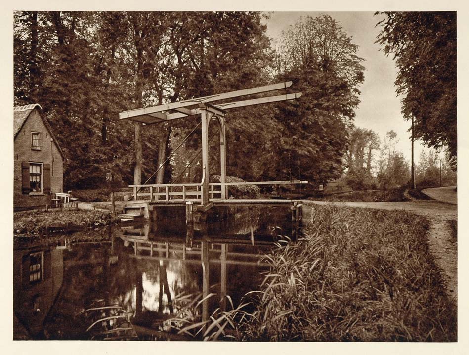 c1930 Loenersloot Angstel River Holland Photogravure - ORIGINAL PHOTOGRAVURE