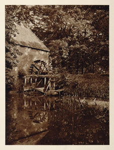 c1930 Watermill Mill Pond Vorden Holland Photogravure - ORIGINAL PHOTOGRAVURE