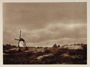 c1930 Windmill Bergen op Zoom Holland Photogravure NICE - ORIGINAL PHOTOGRAVURE