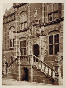 c1930 Stadhuis Town Hall Bolsward Holland Photogravure - ORIGINAL PHOTOGRAVURE