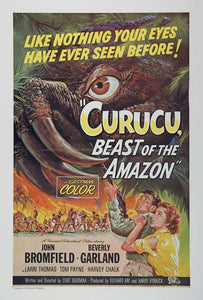1977 Curucu Beast of the Amazon 1956 Movie Poster Print - ORIGINAL HORROR