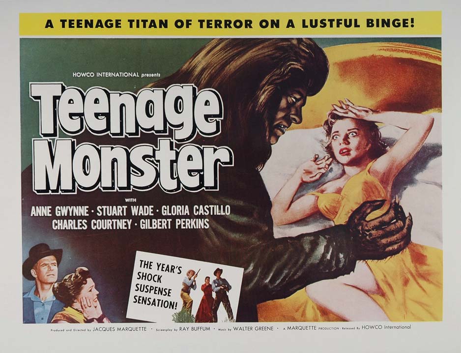 1977 Teenage Monster 1958 Movie Poster Print Sci Fi - ORIGINAL HORROR