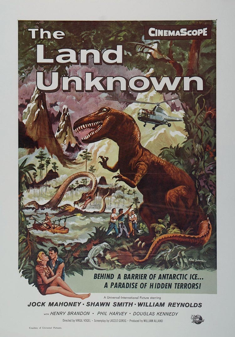 1977 The Land Unknown Movie 1957 Poster Print T. Rex - ORIGINAL HORROR