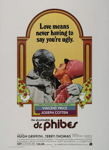 1977 Abominable Dr Phibes 1971 Movie Poster Print - ORIGINAL HORROR
