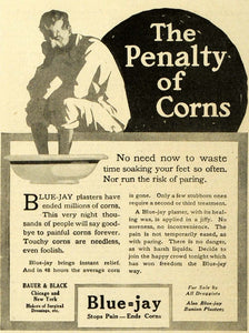 1917 Ad Blue Jay Bauer & Black Corn Treatment Foot Care - ORIGINAL HST1