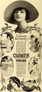 1918 Ad Carmen Complexion Powder Makeup Cosmetics Dance - ORIGINAL HST1