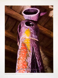 1976 Photolithograph Joan Miro Woman Bird Ceramic Sculpture Abstract Art HTM1