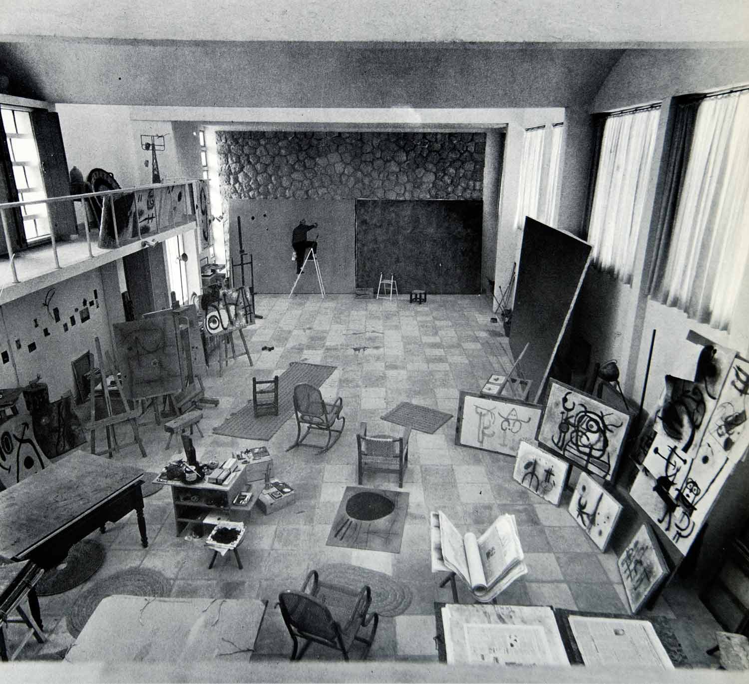 1976 Print Joan Miro Abstract Art Studio Palma Majorca Josep Lluis Sert HTM1