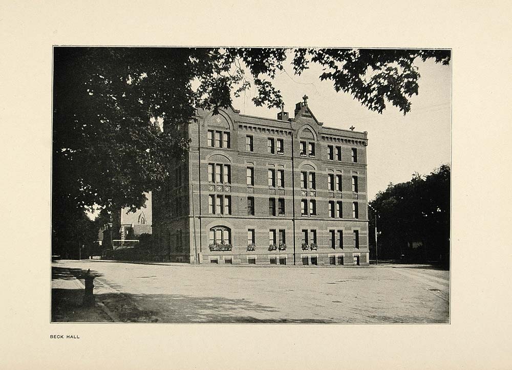 1900 Print Harvard University Beck Hall Dormitory - ORIGINAL HISTORIC IMAGE HU1