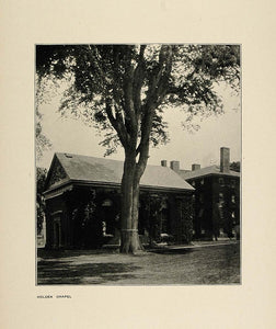 1900 Print Harvard University Holden Chapel Yard - ORIGINAL HISTORIC IMAGE HU1
