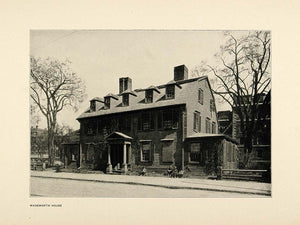 1900 Print Harvard University Wadsworth House Building ORIGINAL HISTORIC HU1