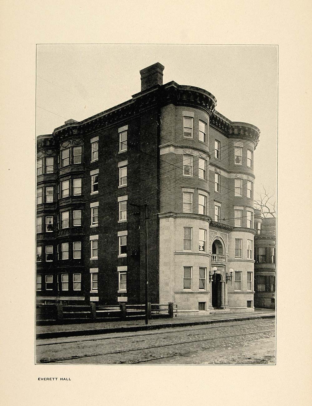 1900 Print Harvard University Everett Hall Building - ORIGINAL HISTORIC HU1