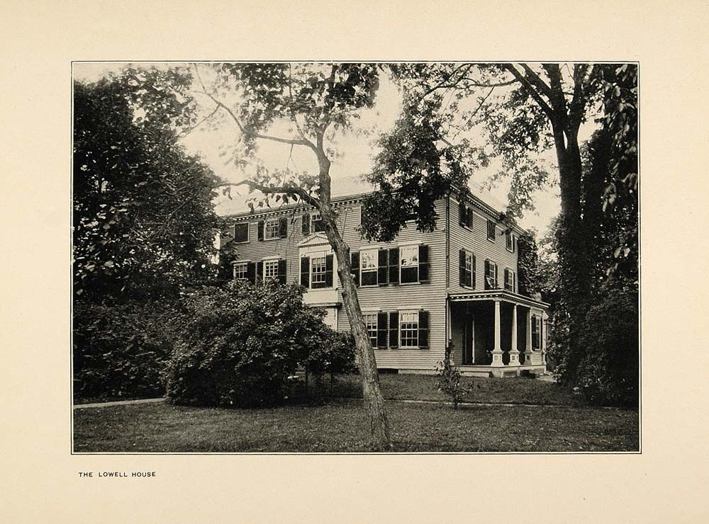 1900 Print Harvard James Russell Lowell House Elmwood ORIGINAL HISTORIC HU1