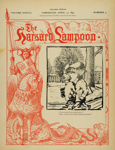 1899 Cover Harvard Lampoon University Student Jester Lampy Campus Cambridge HVD1