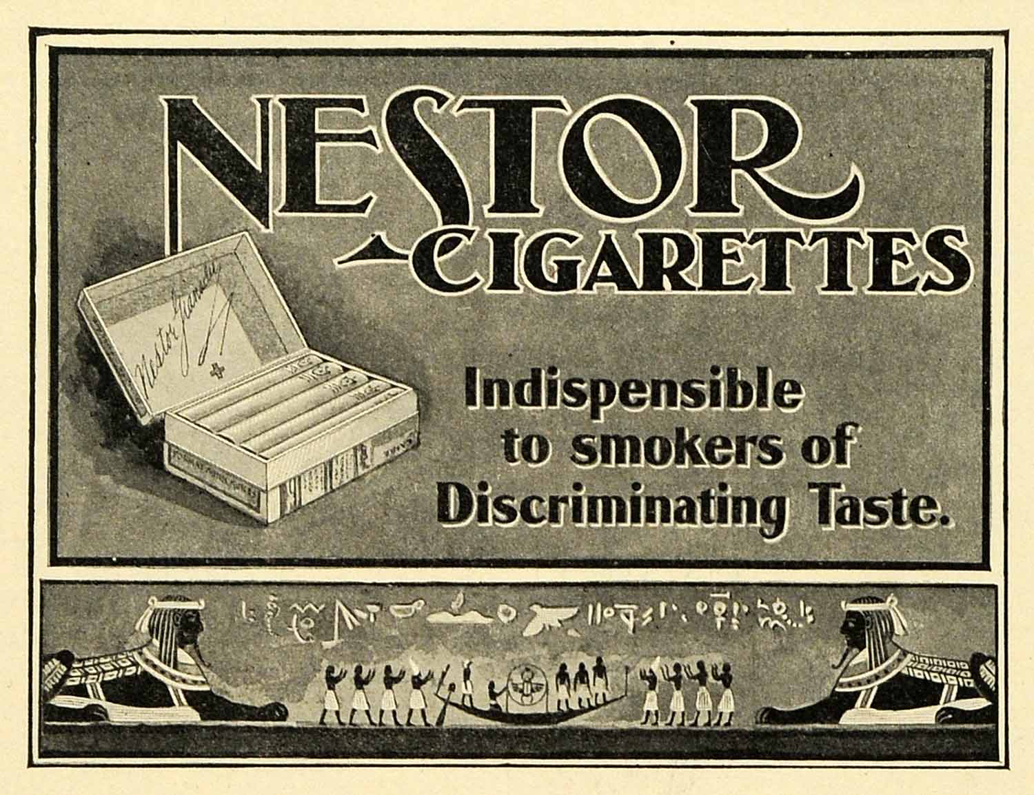 1899 Ad Harvard Lampoon Nestor Cigarettes Smoking Tsanaklis Cairo Sphinx HVD1
