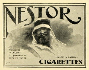 1899 Ad Harvard Lampoon Nestor Tsanaklis Cigarettes Cairo Arab Smoking HVD1