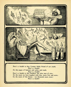 1901 Print Harvard Lampoon 25th Anniversary Lampy Threskey Negro Minstrel HVD1