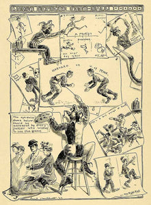 1900 Print Harvard Lampoon Jester Football Pennsylvania Lampy Minstrel HVD1