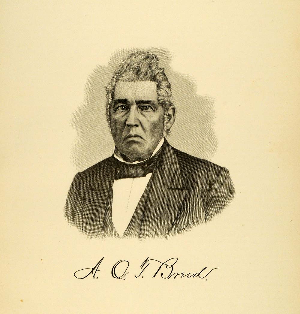1895 Steel Engraving Portrait Allen O. T. Breed Milwaukee Wauwatosa HWC1