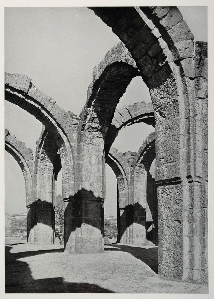 1938 Arch Tomb Adil Shah II Bijapur India Architecture - ORIGINAL IC1