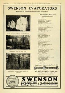 1922 Ad Evaporators Packing House Beet Sugar Soda Pulp Mills Plant Ford IEC1