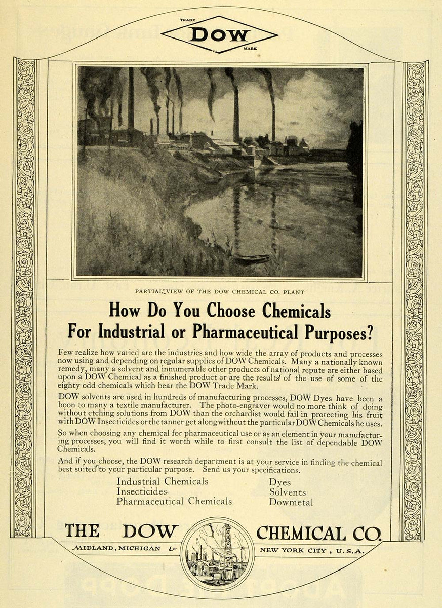 1922 Ad Chemicals Industrial Pharmaceutical Solvents Dyes Insecticides ...