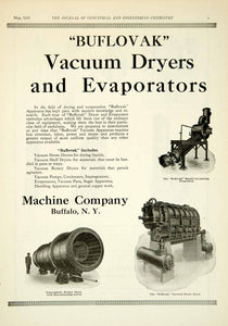 1922 Ad Buflovak Machine Vacuum Drum Rotary Dryer Evaporator Industrial IEC2