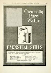 1922 Ad Canadian Laboratory Barnstead Stills Water Purifier Industrial IEC2
